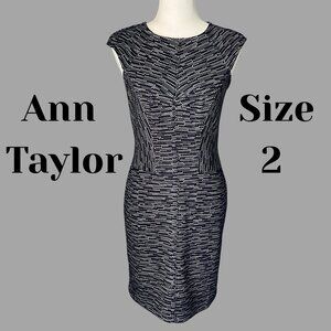 Ann Taylor Textured Knit Sheath Dress - Size 2